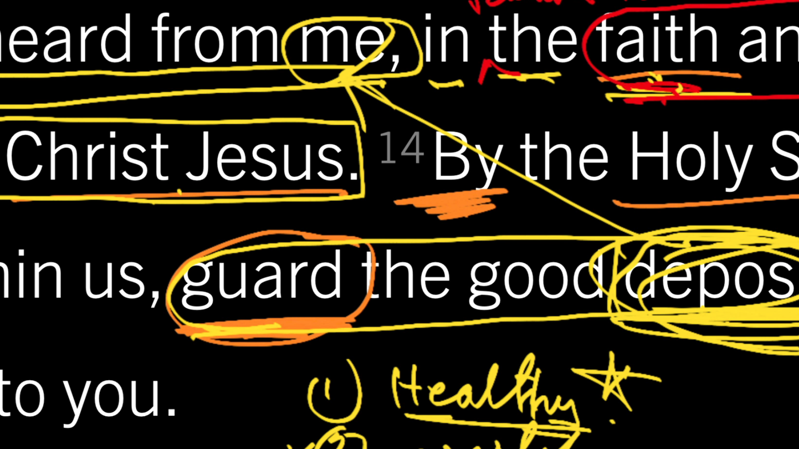 Guard the Healthy Words by the Holy Spirit: 2 Timothy 1:13–14
