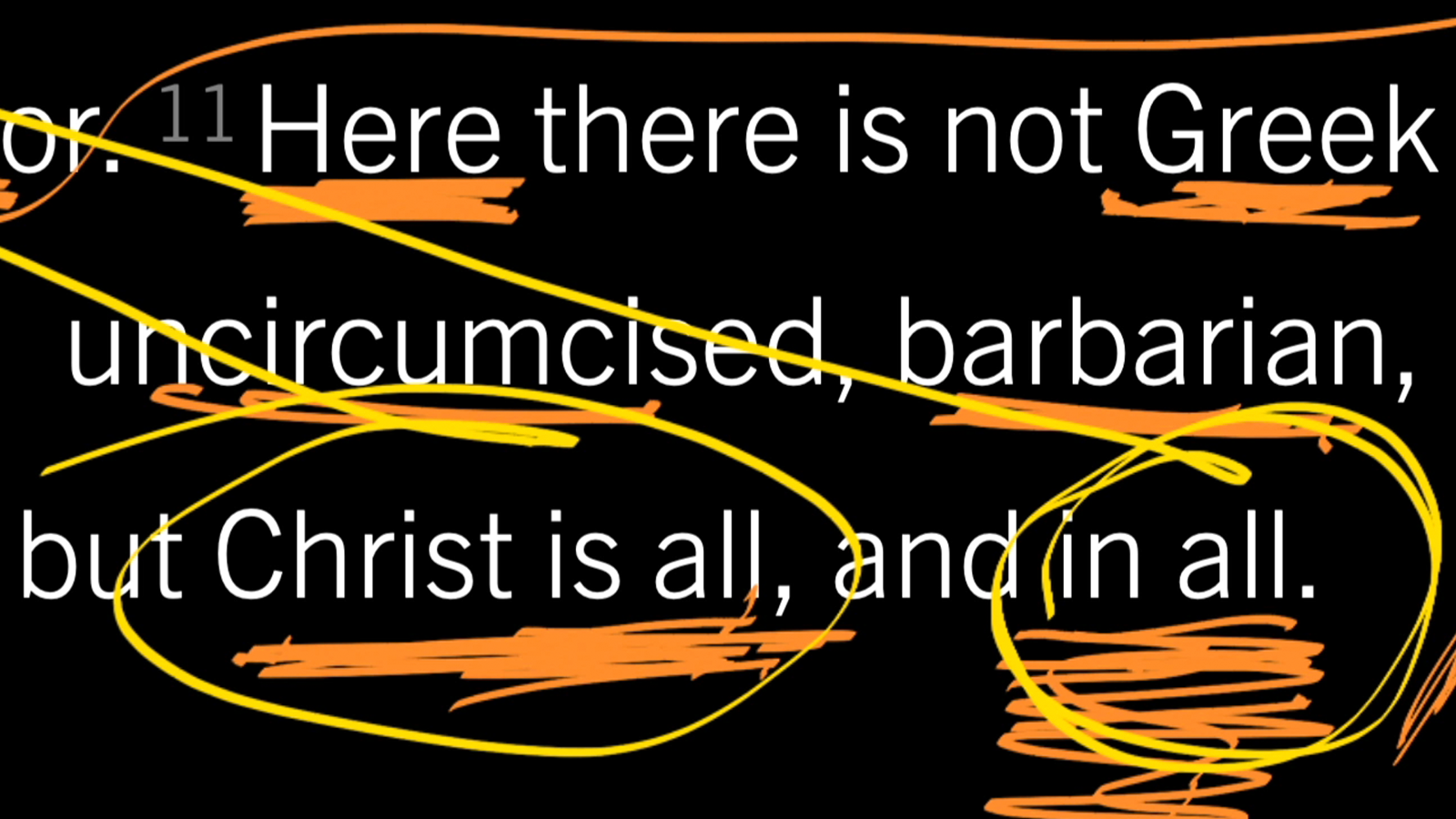 The End of Ethnic Strife in the Church: Colossians 3:11