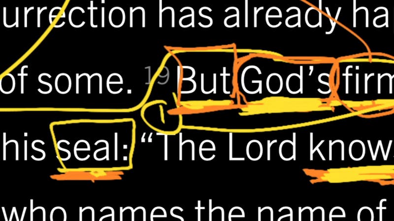 The Immovable Seal of Election and Holiness: 2 Timothy 2:16–19, Part 2 The Immovable Seal of Election and Holiness: 2 Timothy 2:16–19, Part 2