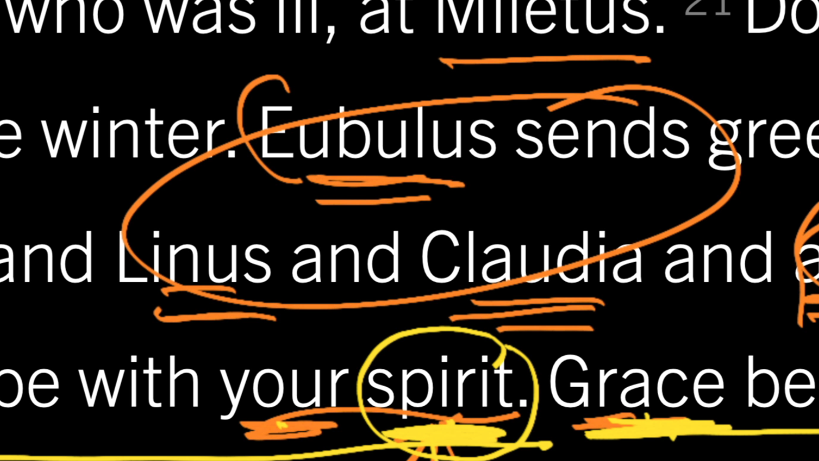 The Spirit of 2 Timothy: 2 Timothy 4:19–22
