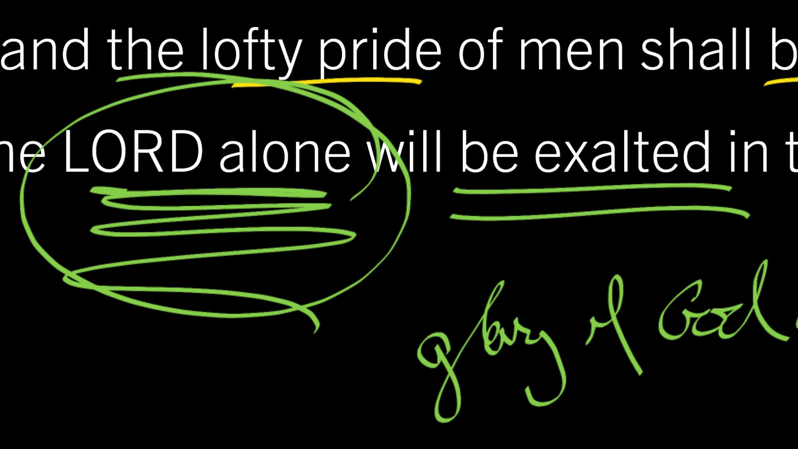 To the Glory of God Alone