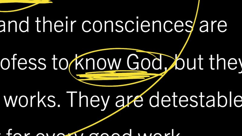 To the Pure All Things Are Pure: Titus 1:15–16 To the Pure All Things Are Pure: Titus 1:15–16